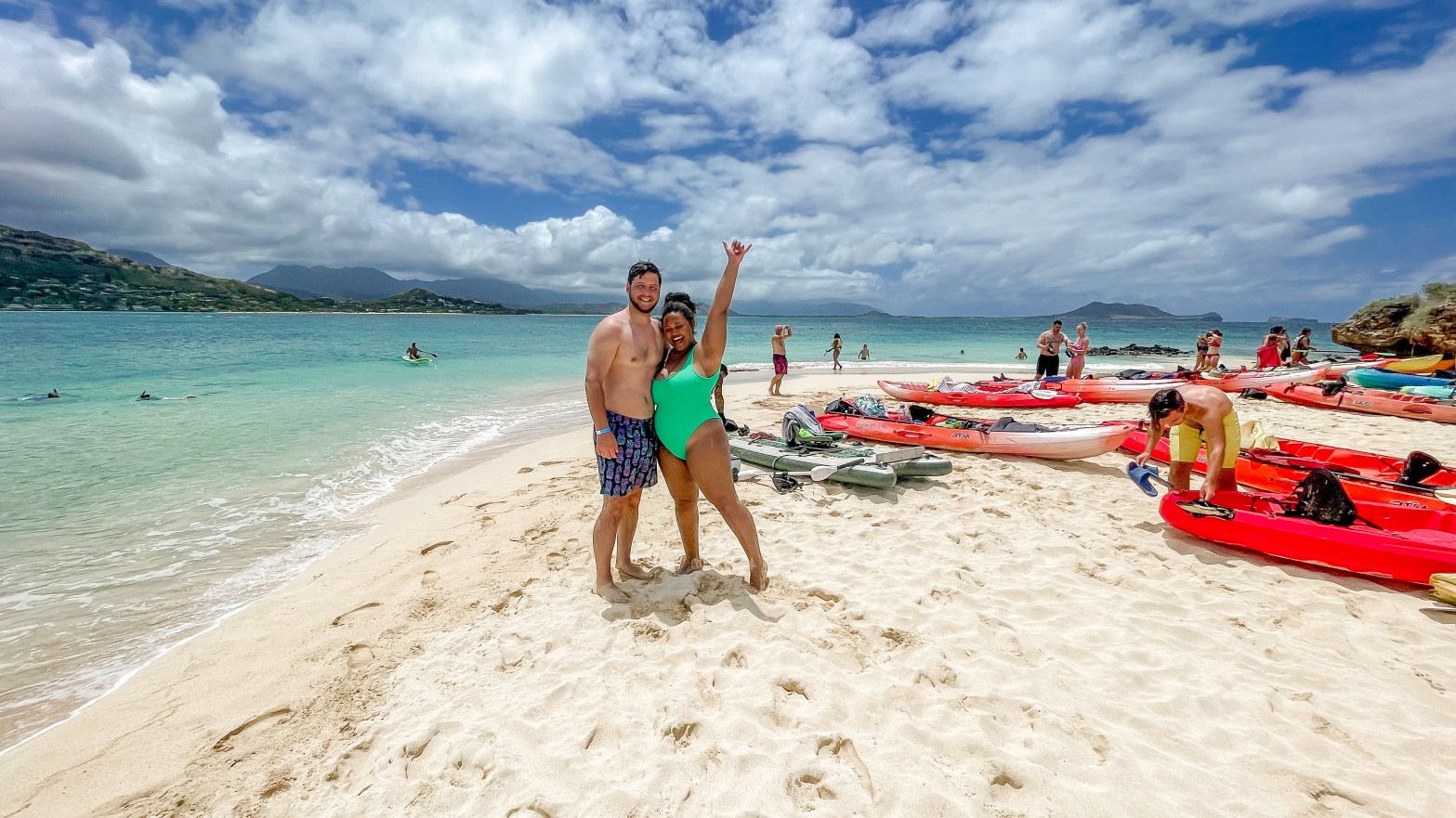 hawaii beach ocean kayaks